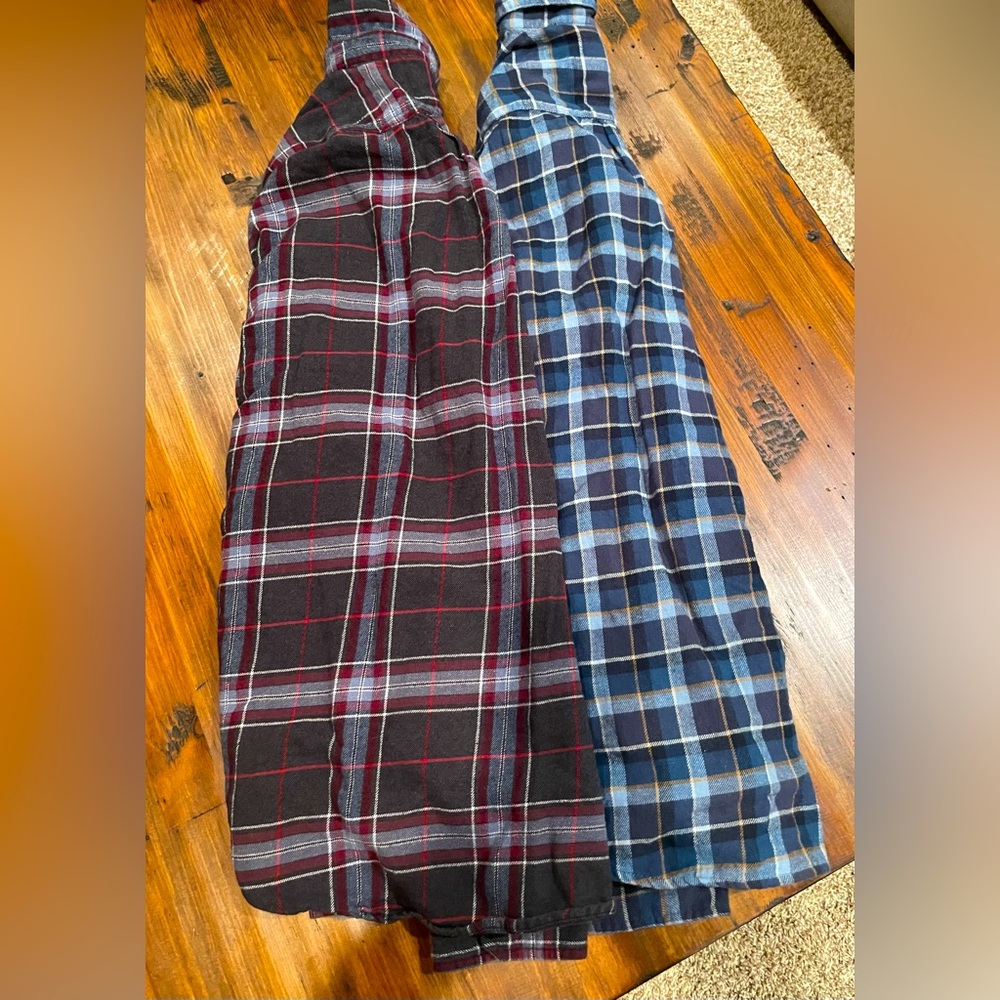 Long sleeve mens medium Eddie Bauer & GH Bass co. flannel Bundle (2)